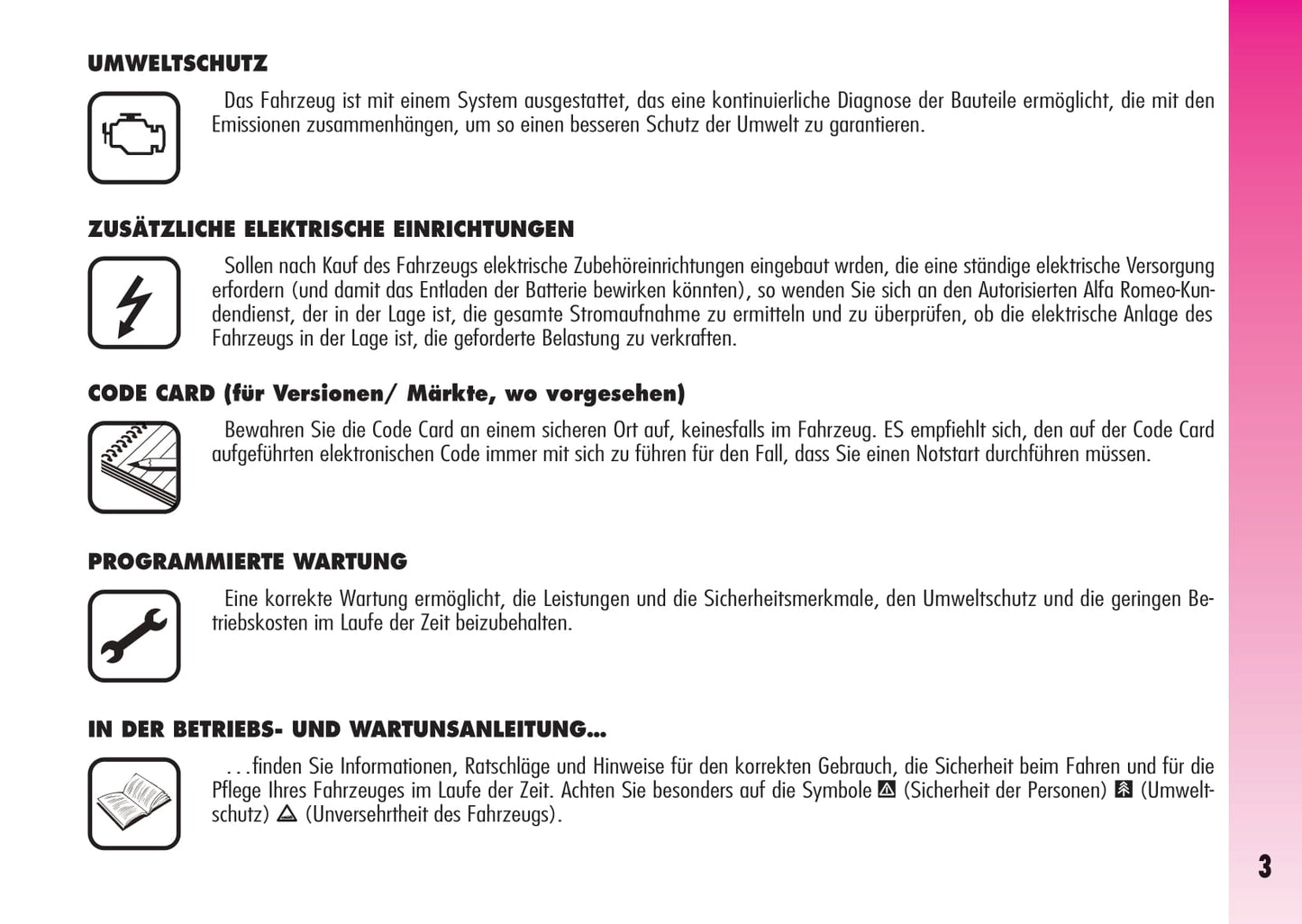 2007-2011 Alfa Romeo GT Owner's Manual | German