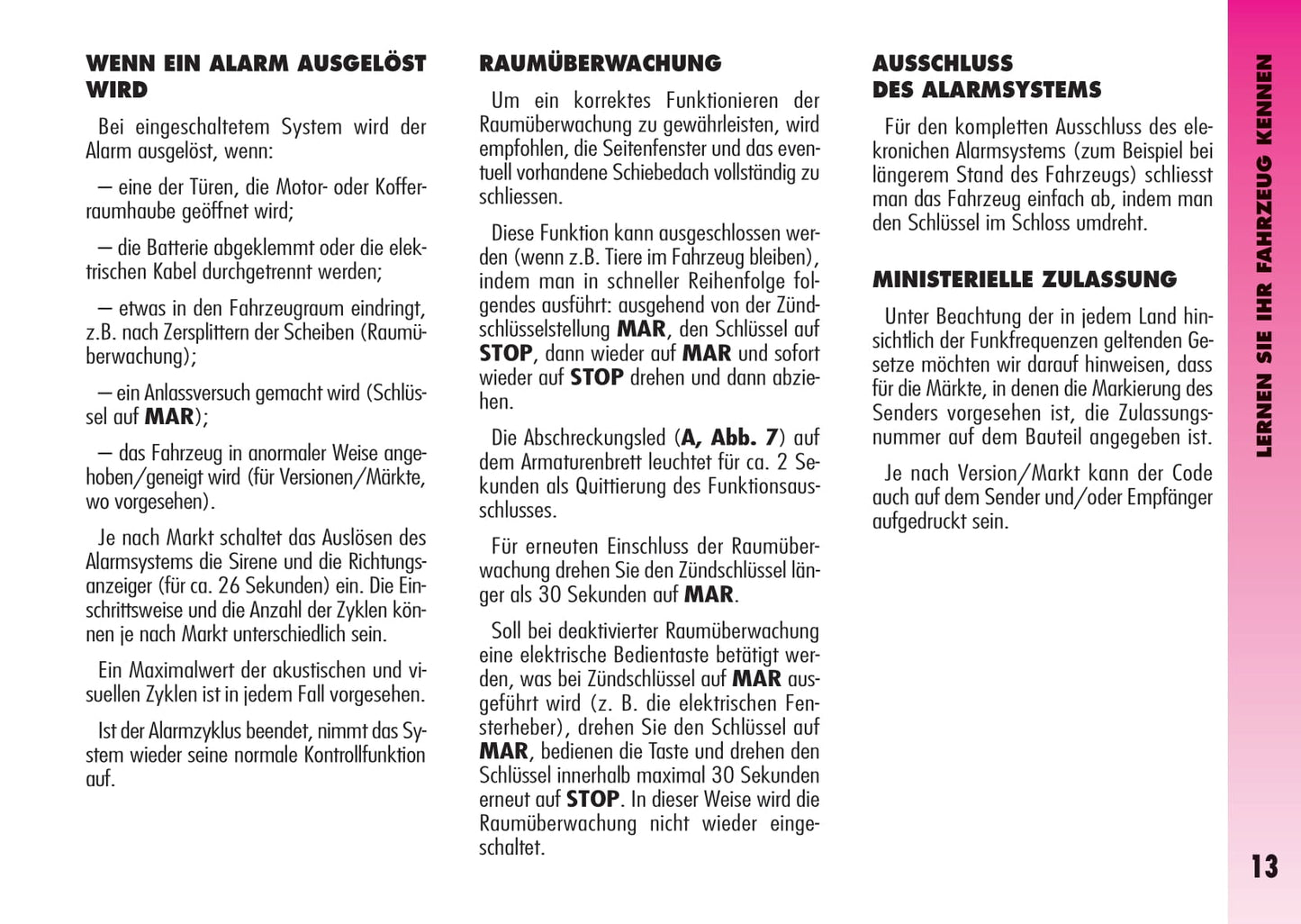 2007-2011 Alfa Romeo GT Owner's Manual | German