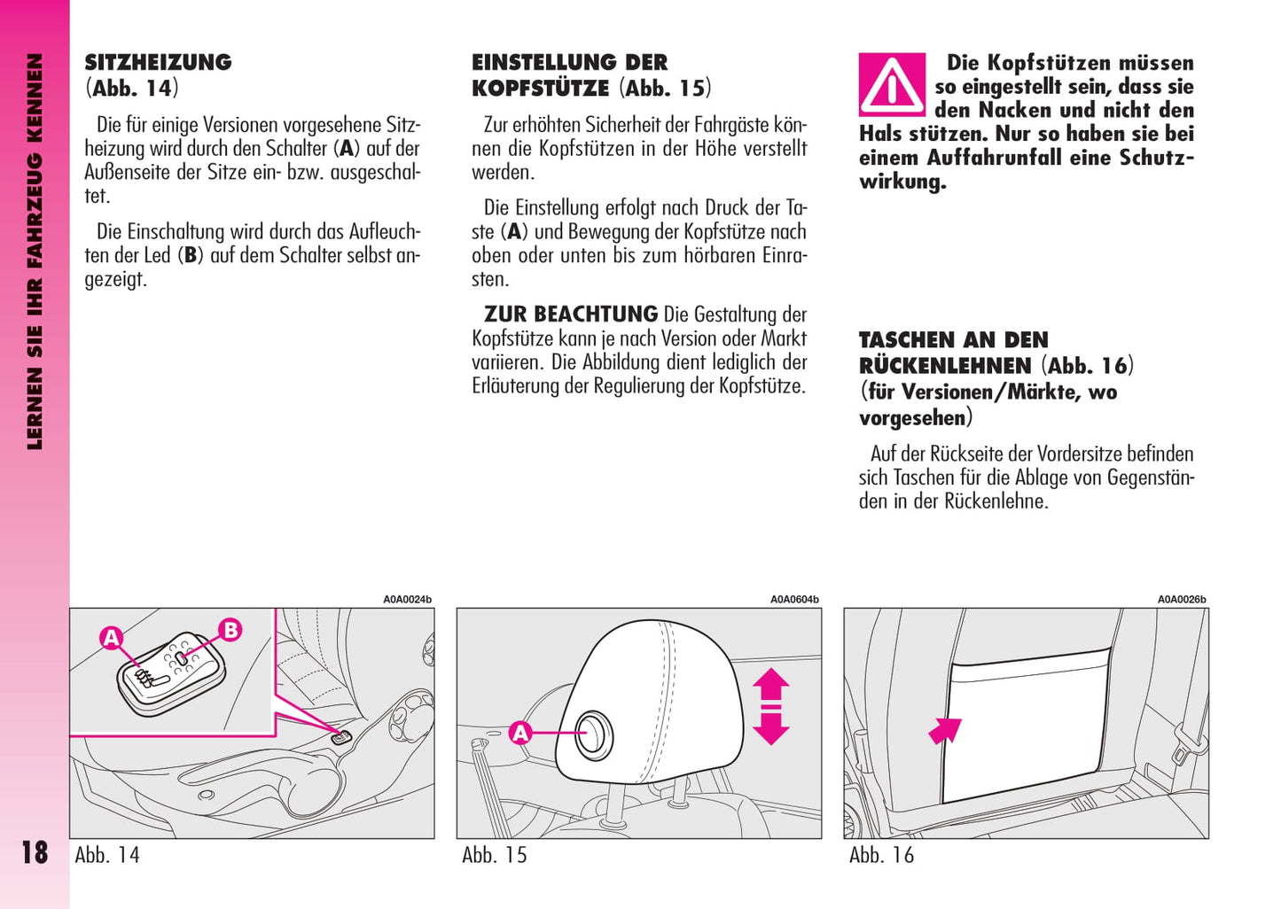 2007-2011 Alfa Romeo GT Owner's Manual | German