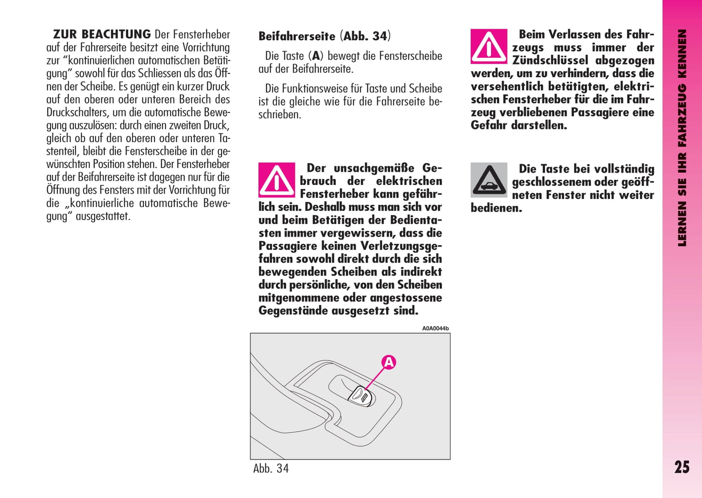 2007-2011 Alfa Romeo GT Owner's Manual | German