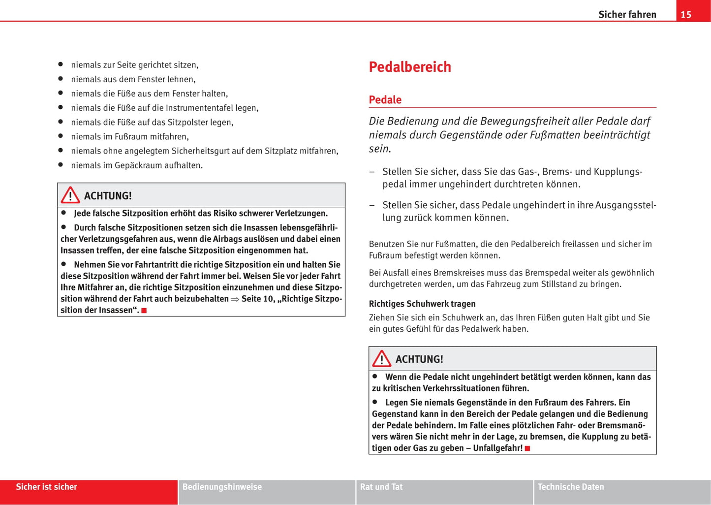 2006-2009 Seat Ibiza Manuel du propriétaire | Allemand