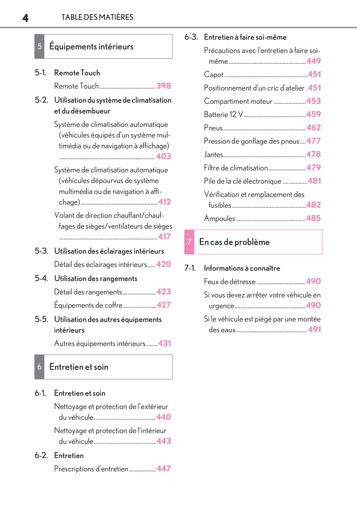 2019-2020 Lexus NX 300h Owner's Manual | French
