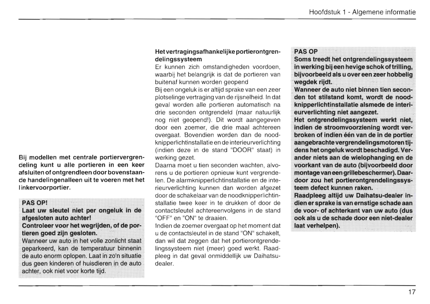 1999-2002 Daihatsu Move Manuel du propriétaire | Néerlandais