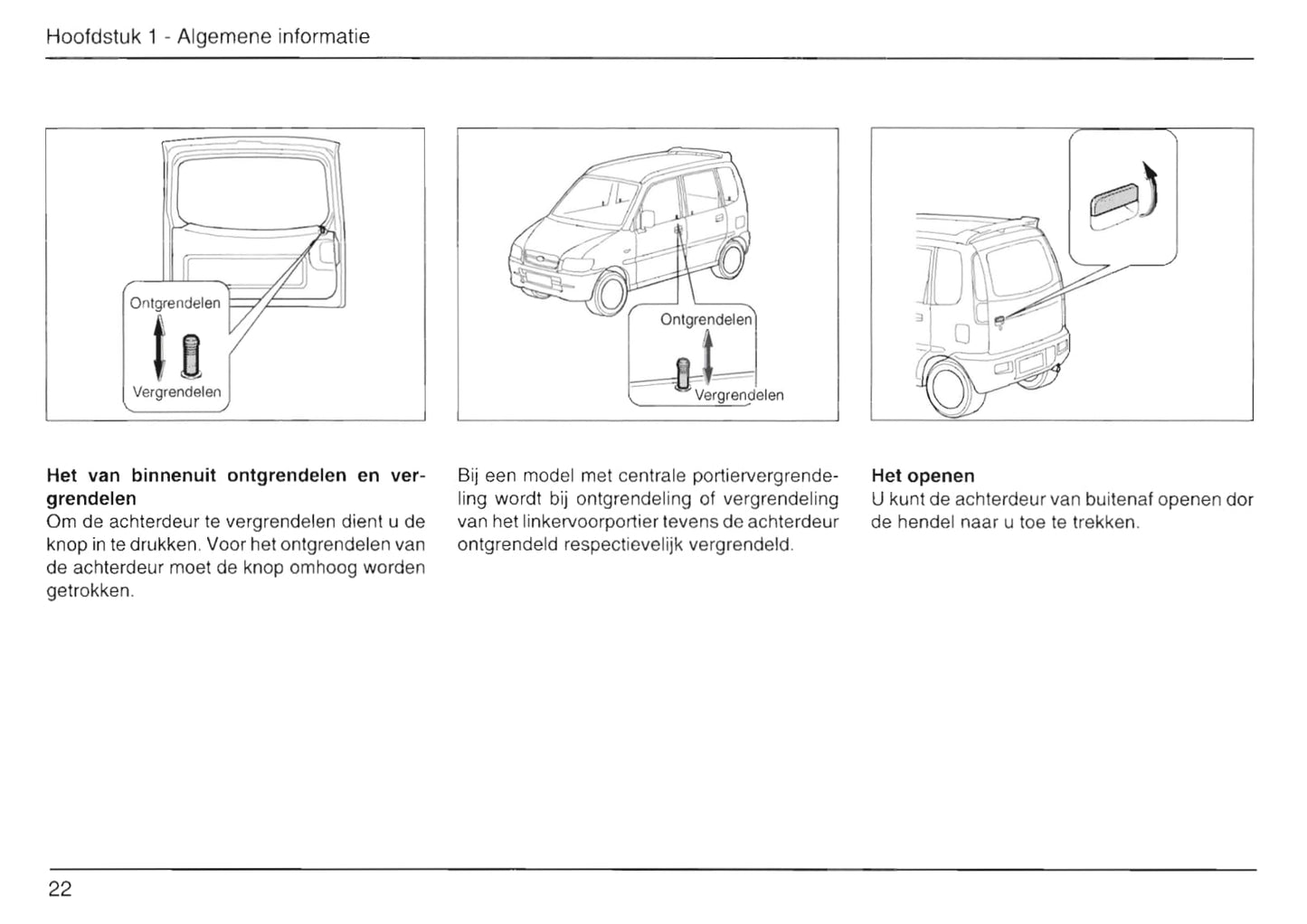 1999-2002 Daihatsu Move Manuel du propriétaire | Néerlandais