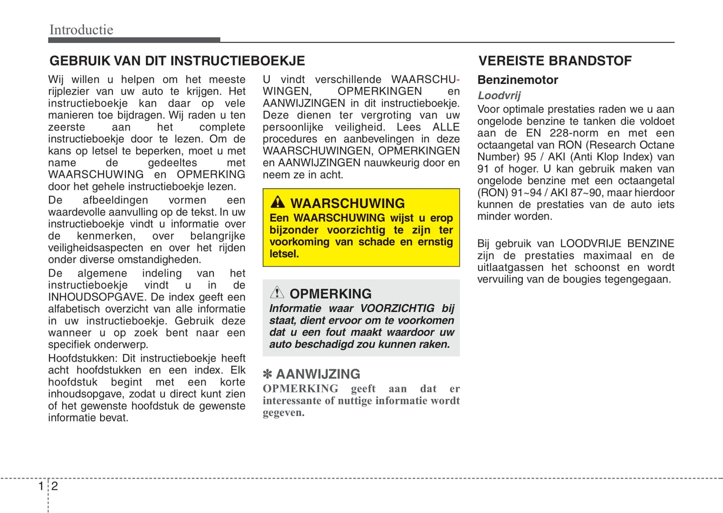 2012-2013 Kia Cee'd Owner's Manual | Dutch