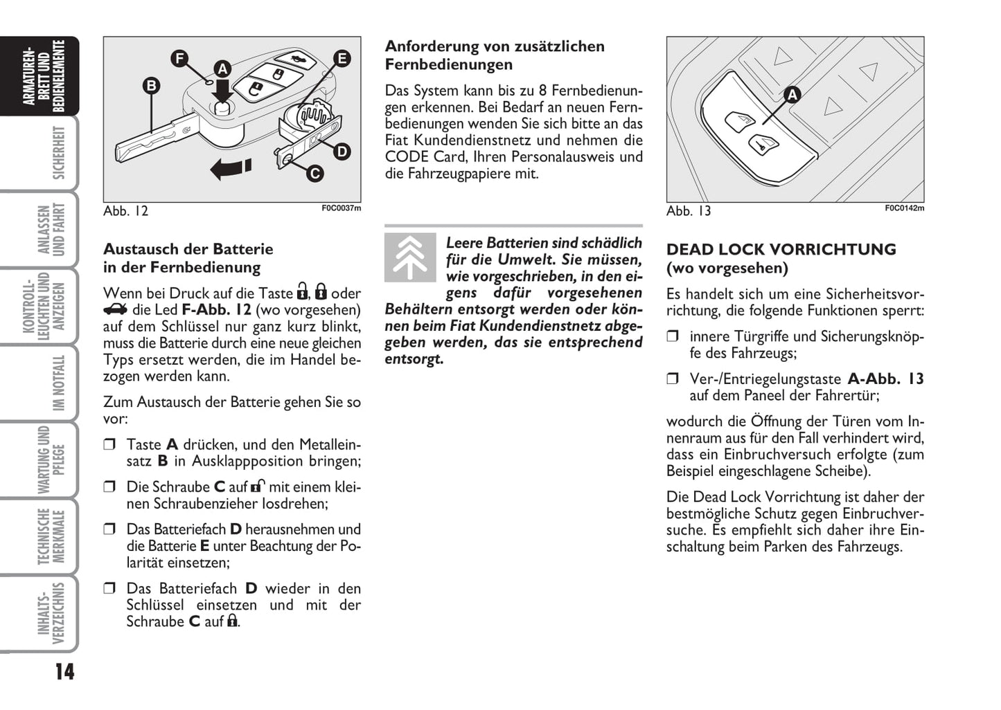 2006-2007 Fiat Stilo Owner's Manual | German