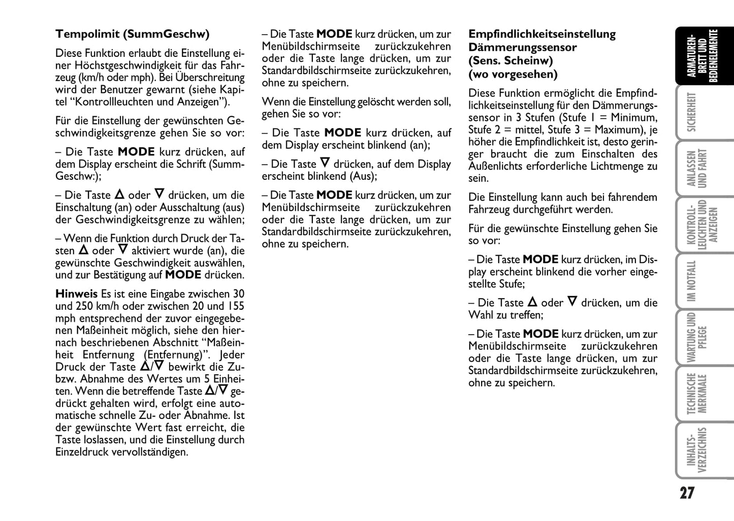 2006-2007 Fiat Stilo Owner's Manual | German