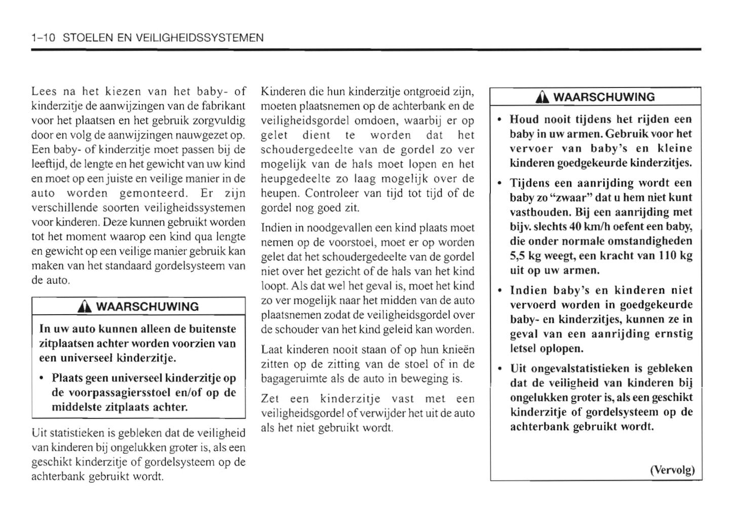 2000-2006 Daewoo Evanda Owner's Manual | Dutch