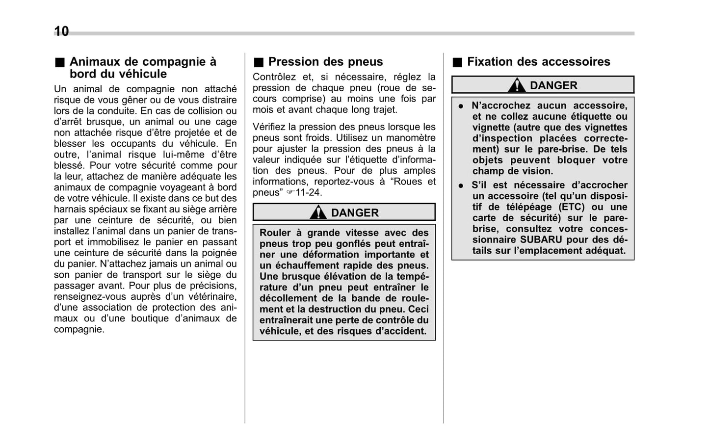 2017 Subaru Impreza Owner's Manual | French