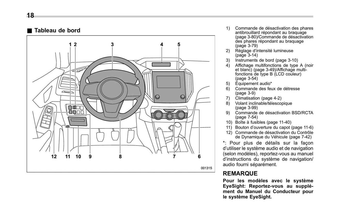 2017 Subaru Impreza Owner's Manual | French