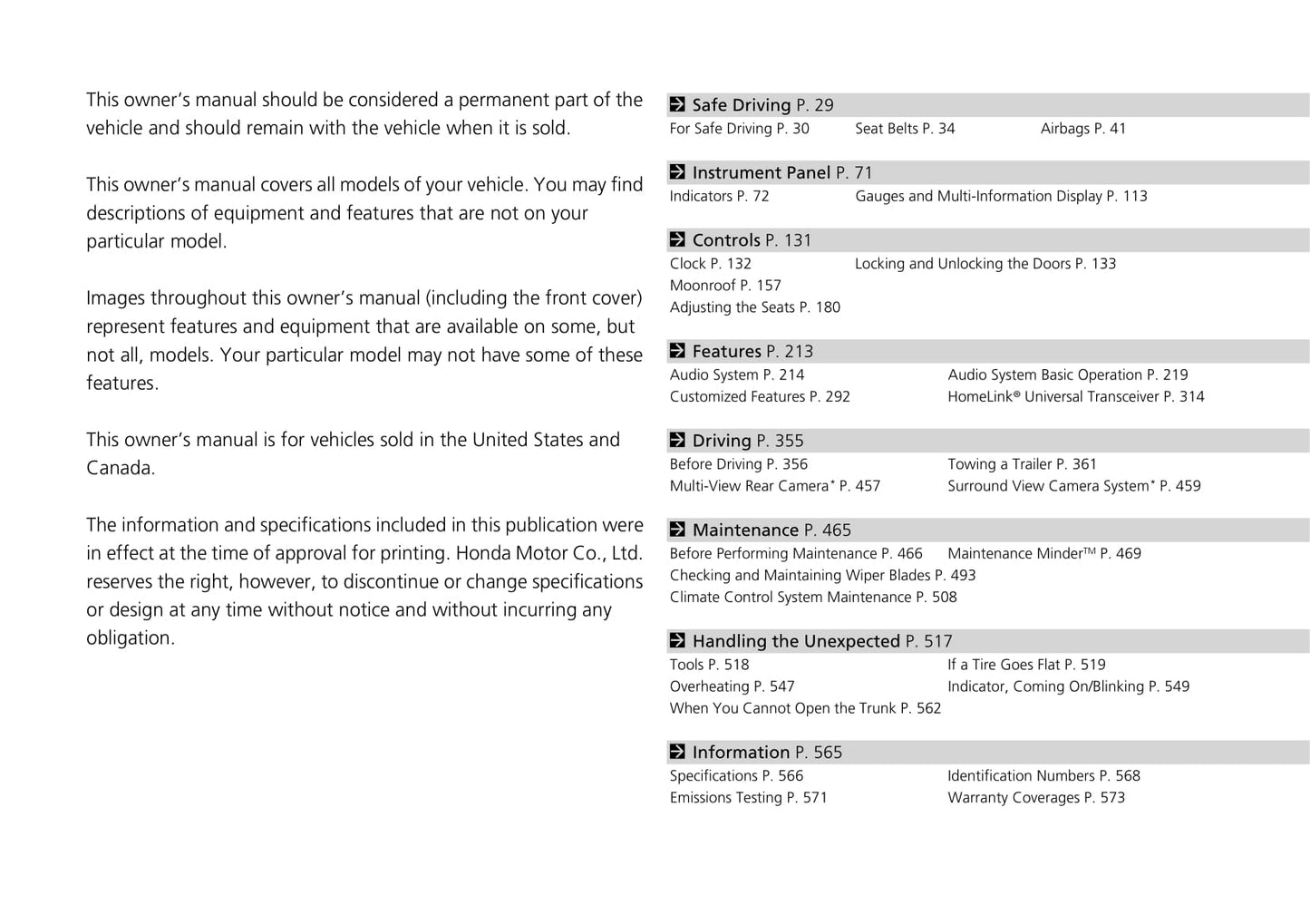 2020 Acura TLX Owner's Manual | English