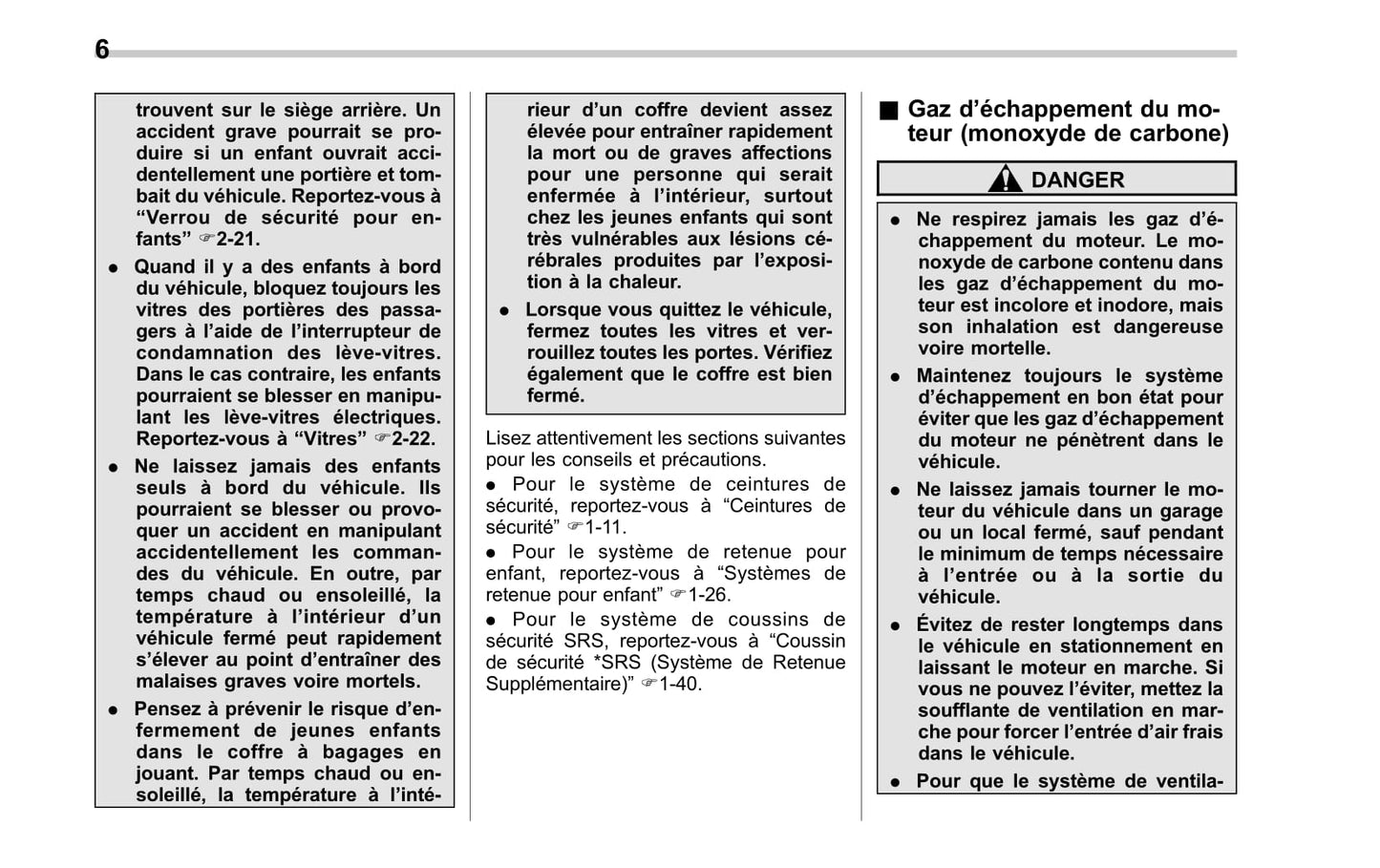 2010 Subaru Impreza Owner's Manual | French