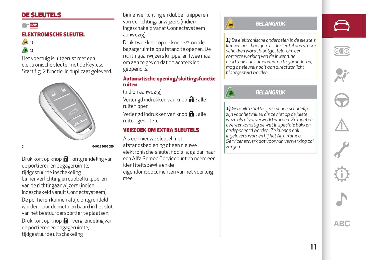 2016-2020 Alfa Romeo Giulia Owner's Manual | Dutch