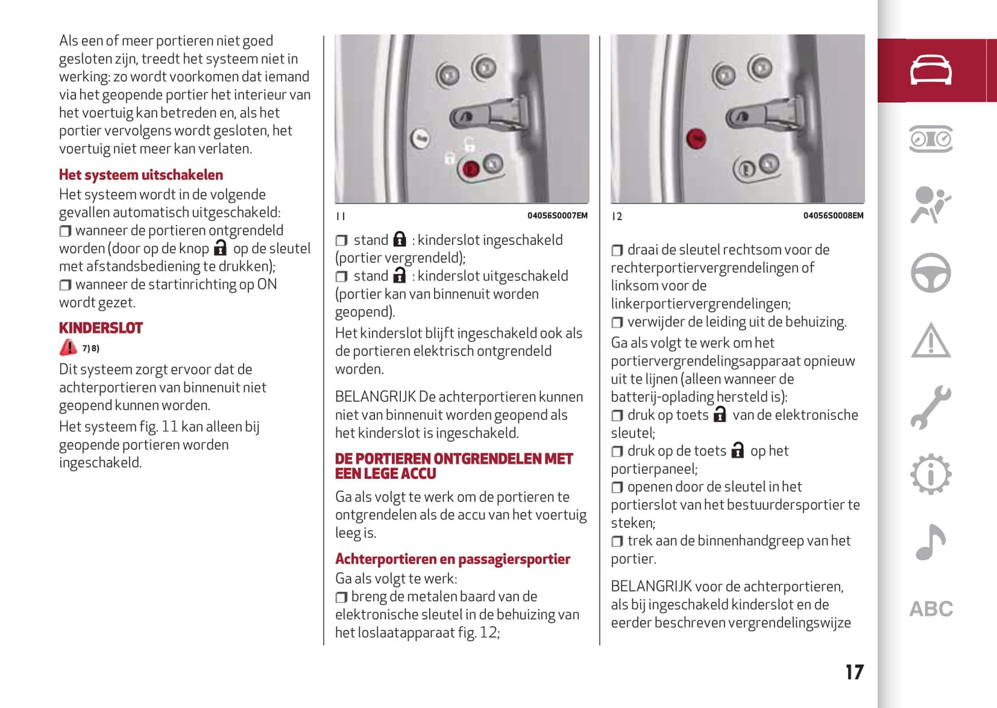 2016-2020 Alfa Romeo Giulia Owner's Manual | Dutch