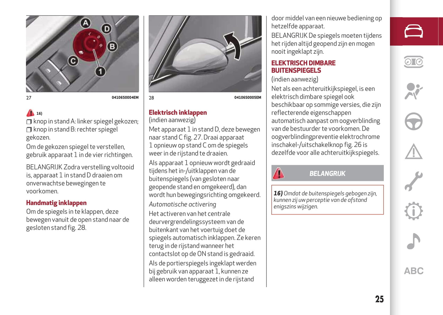 2016-2020 Alfa Romeo Giulia Owner's Manual | Dutch
