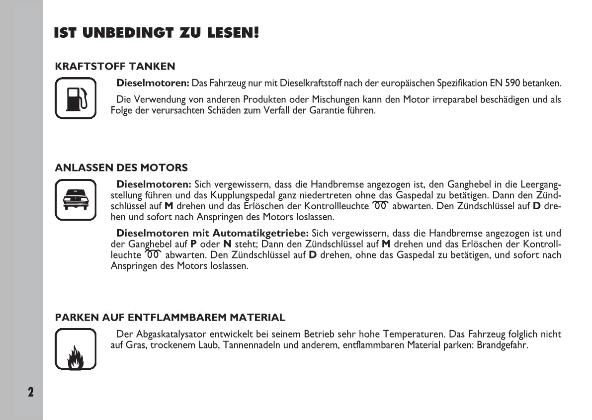 2007-2008 Fiat Ulysse Owner's Manual | German