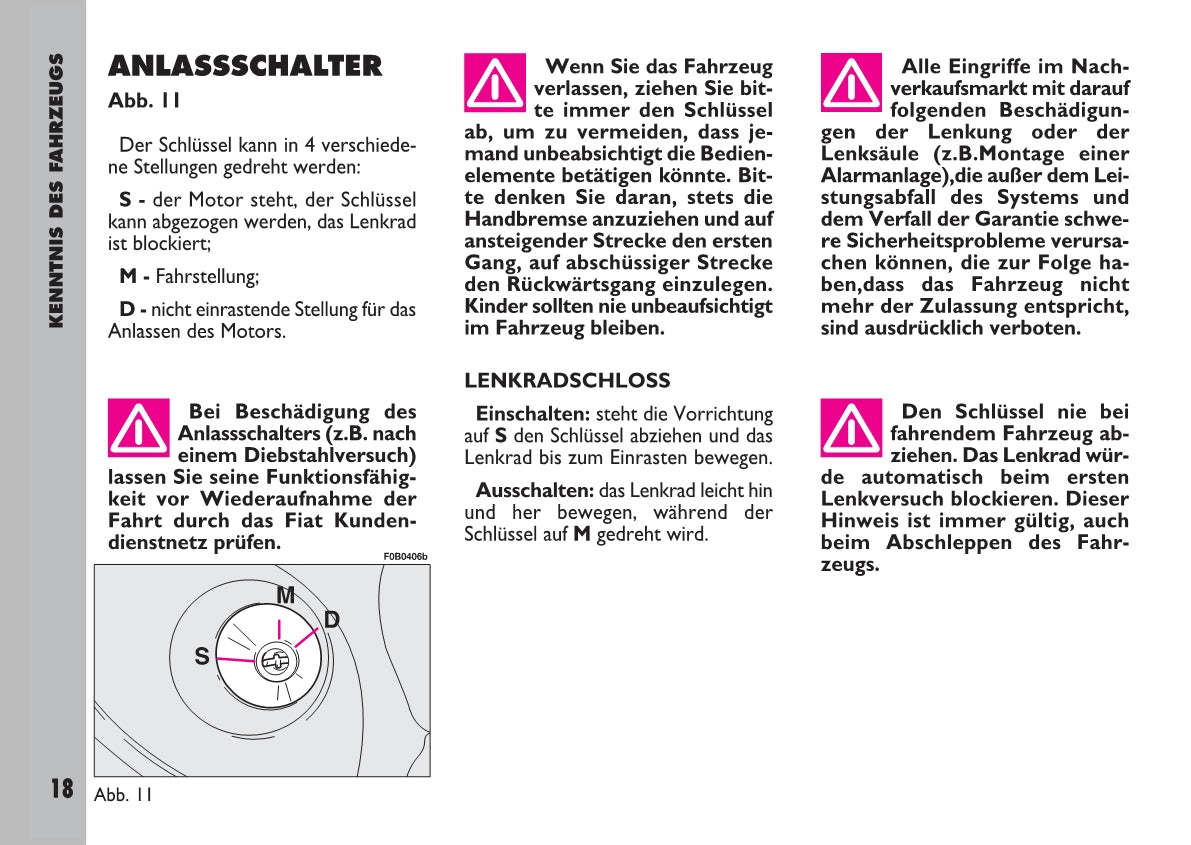 2007-2008 Fiat Ulysse Owner's Manual | German