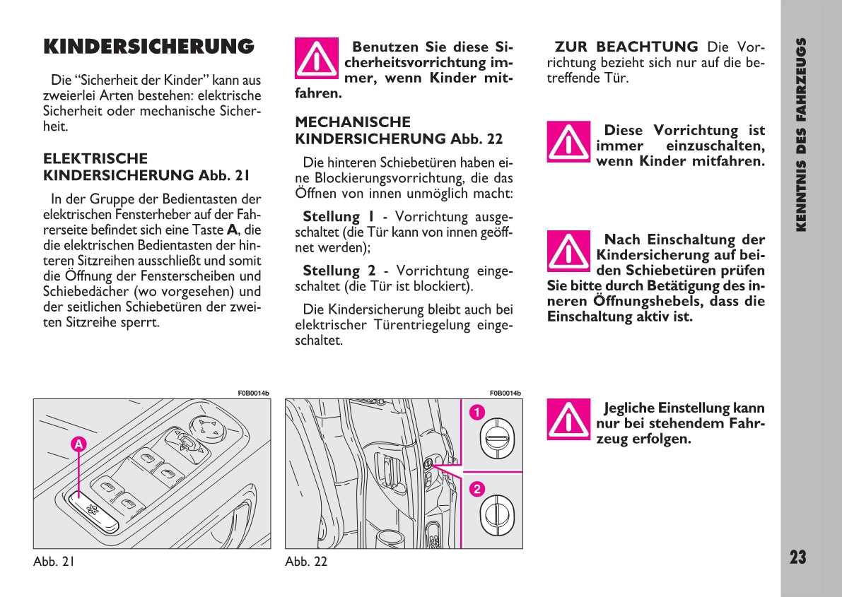 2007-2008 Fiat Ulysse Owner's Manual | German