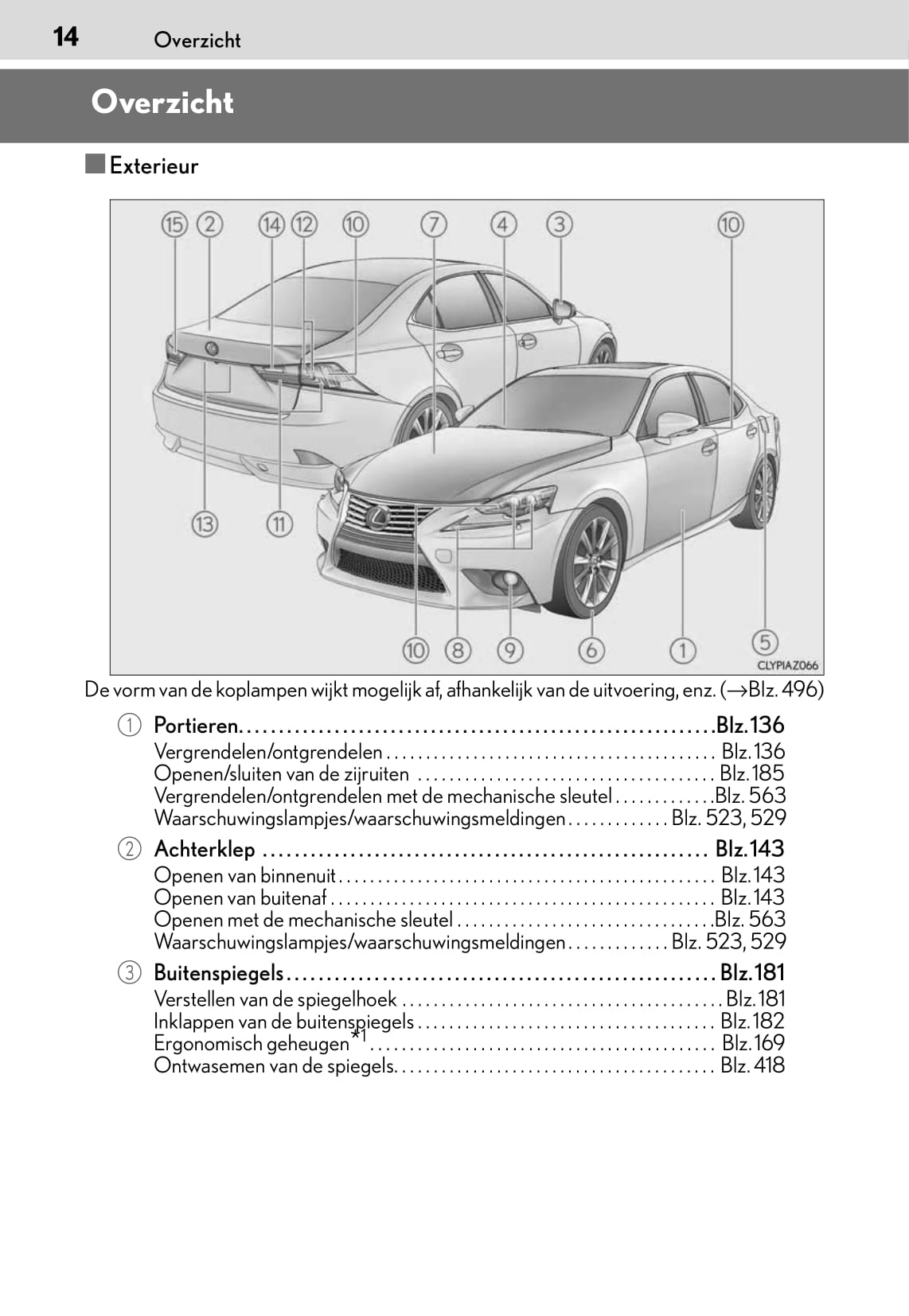 2013-2016 Lexus IS 300H Manuel du propriétaire | Néerlandais