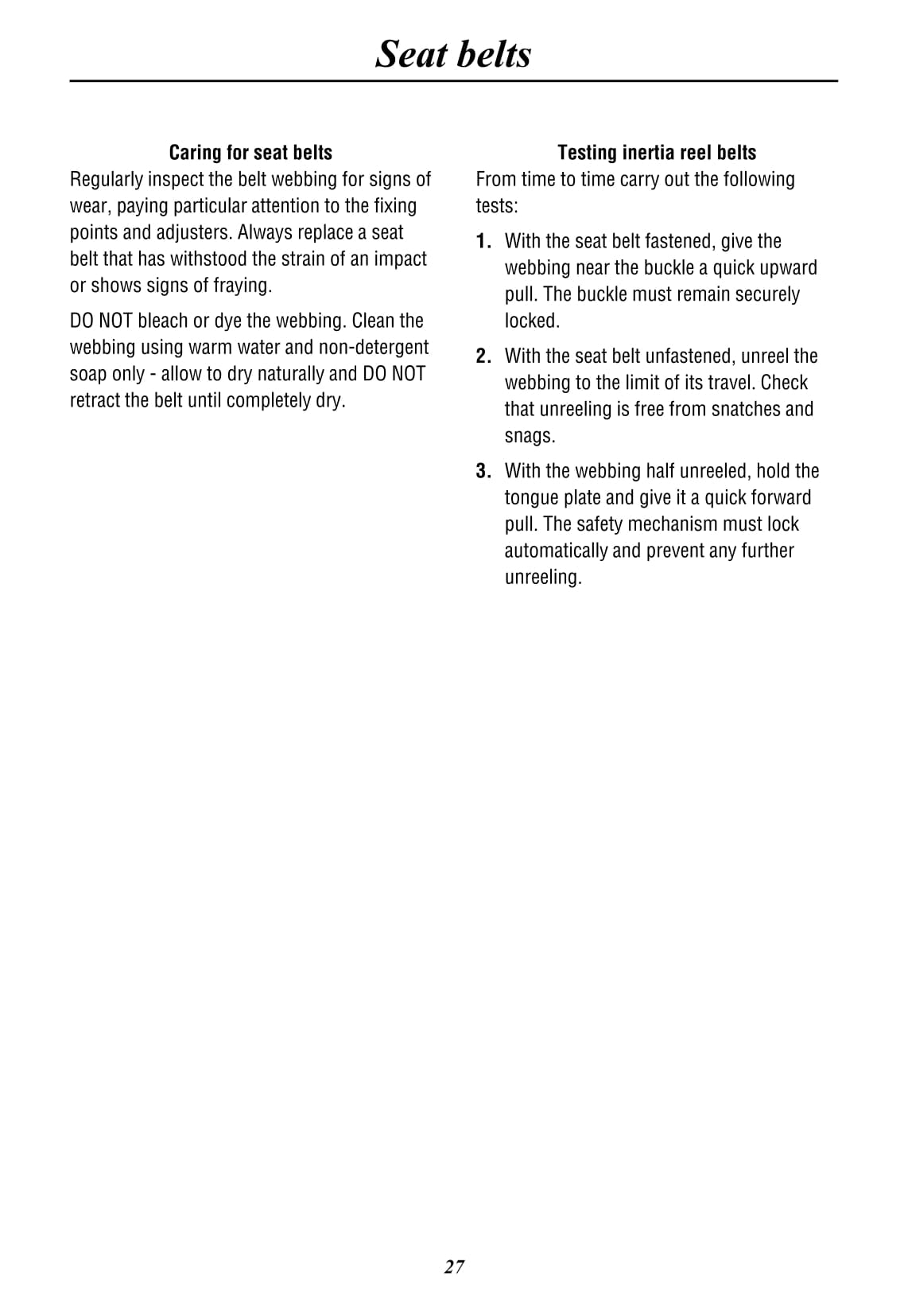 1999-2000 Land Rover Defender 90/Defender 110/Defender 130 Owner's Manual | English