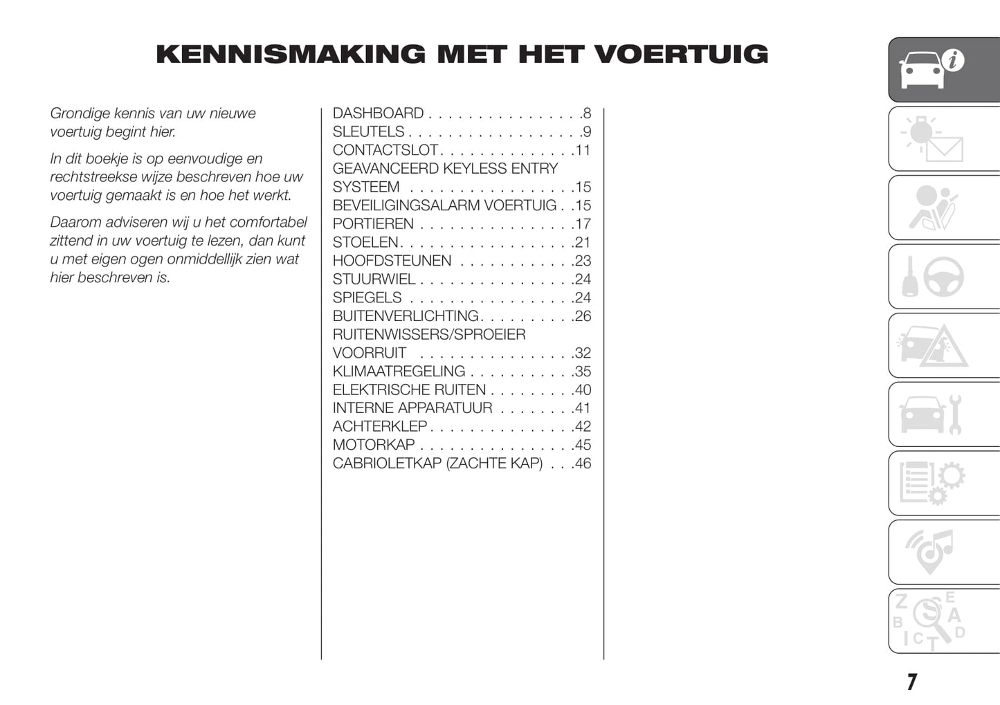 2017-2019 Fiat 124 Spider Manuel du propriétaire | Néerlandais