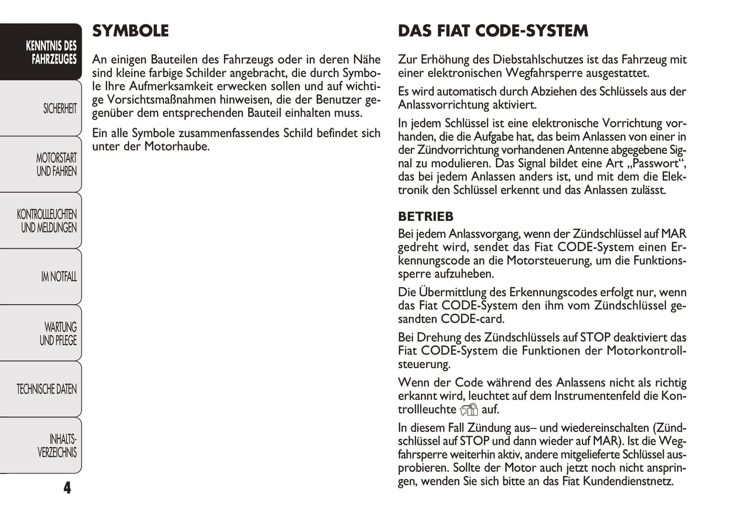 2010-2015 Fiat Doblò Manuel du propriétaire | Allemand