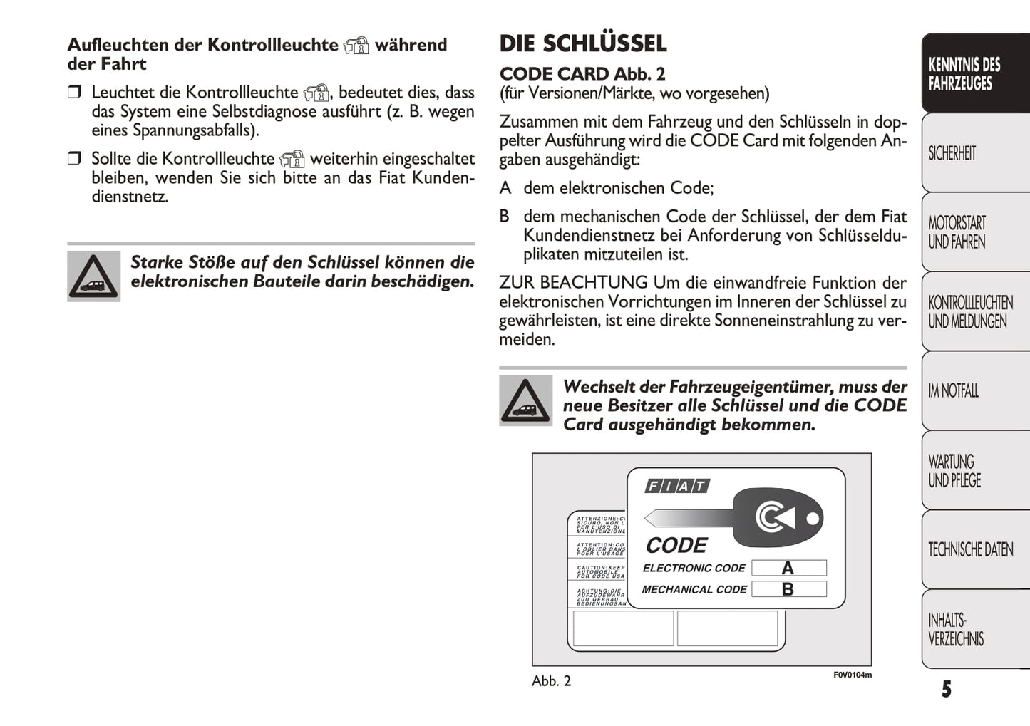 2010-2015 Fiat Doblò Manuel du propriétaire | Allemand