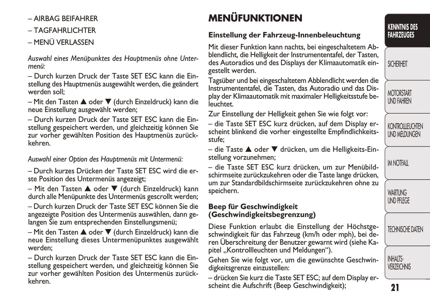 2010-2015 Fiat Doblò Manuel du propriétaire | Allemand