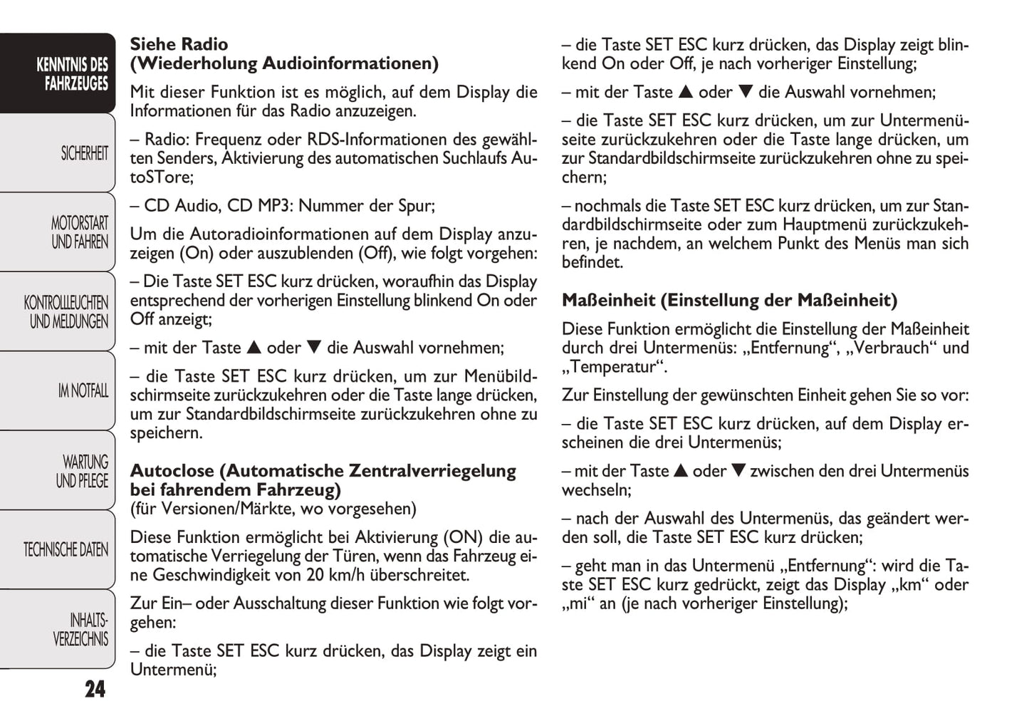 2010-2015 Fiat Doblò Manuel du propriétaire | Allemand
