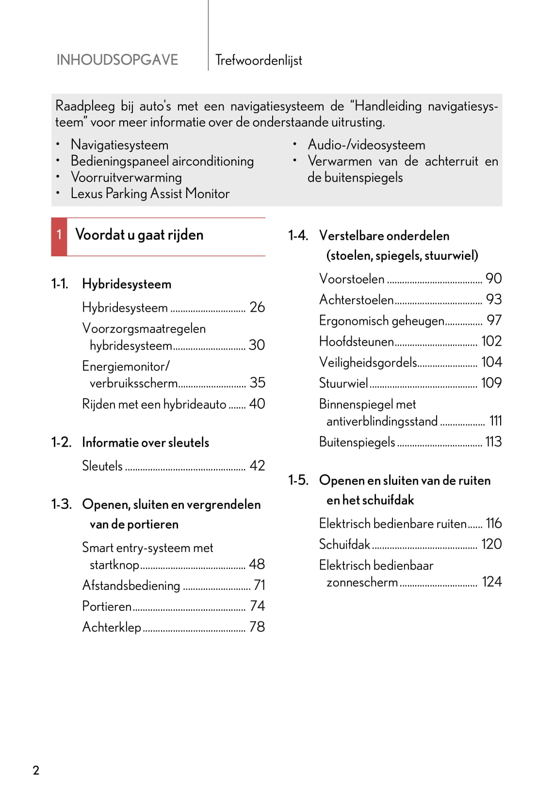 2014-2015 Lexus RX 450h Owner's Manual | Dutch