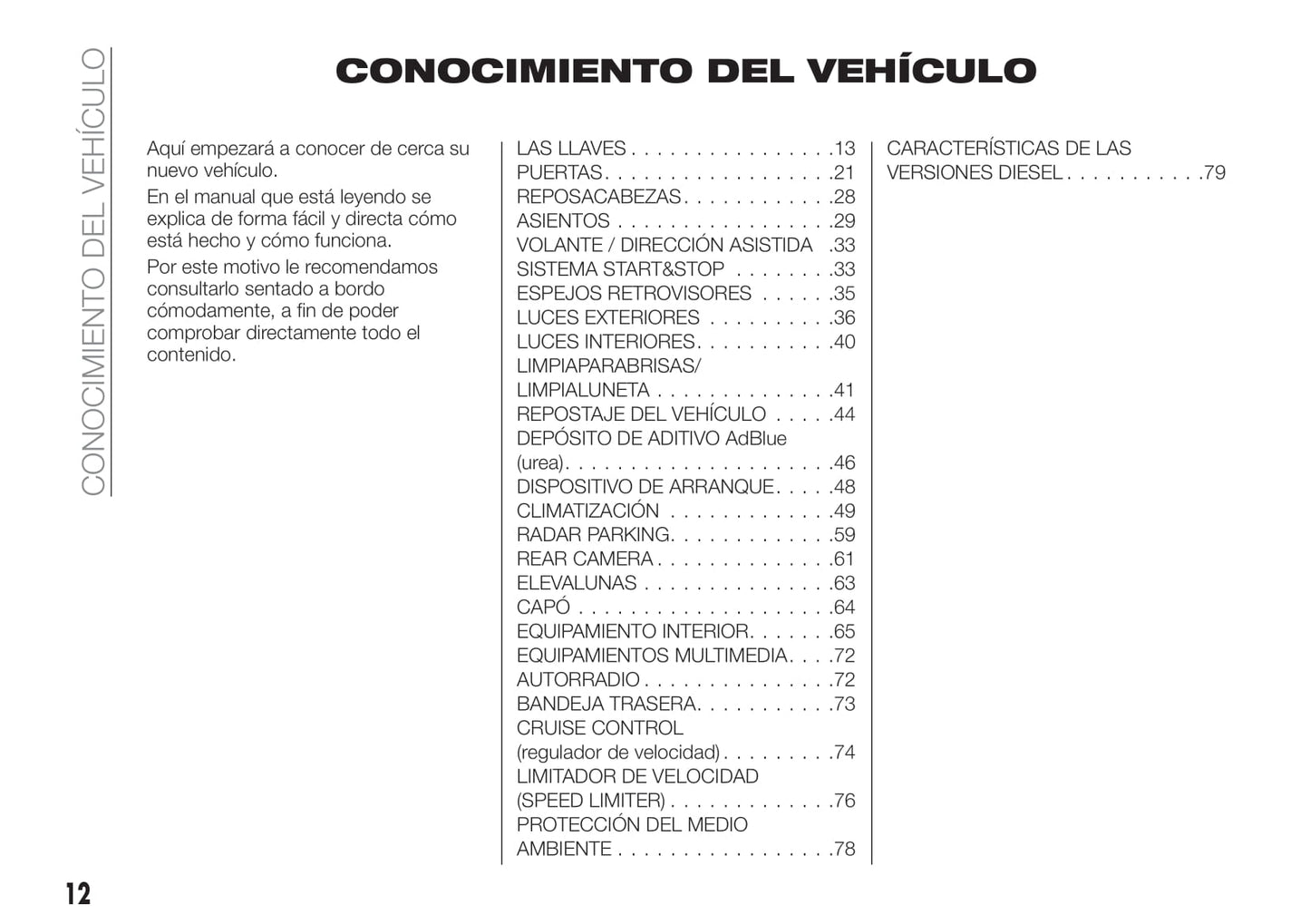 2019-2020 Fiat Talento Owner's Manual | Spanish