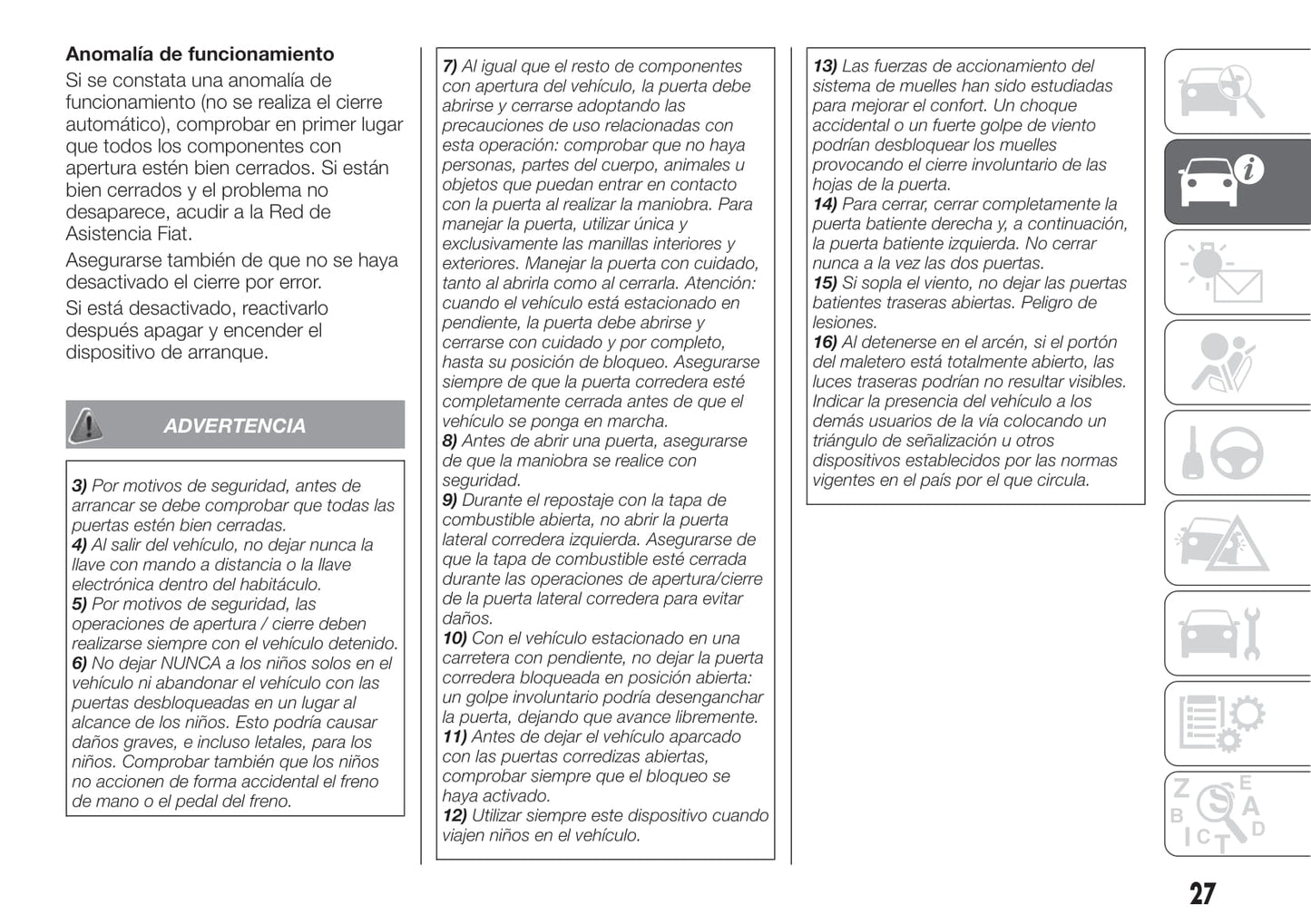 2019-2020 Fiat Talento Owner's Manual | Spanish