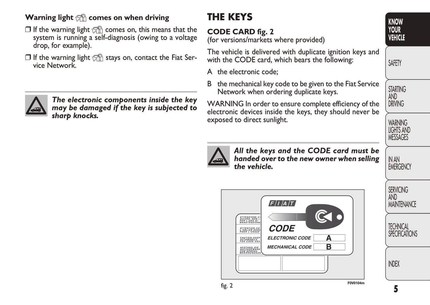 2010-2011 Fiat Doblò Owner's Manual | English