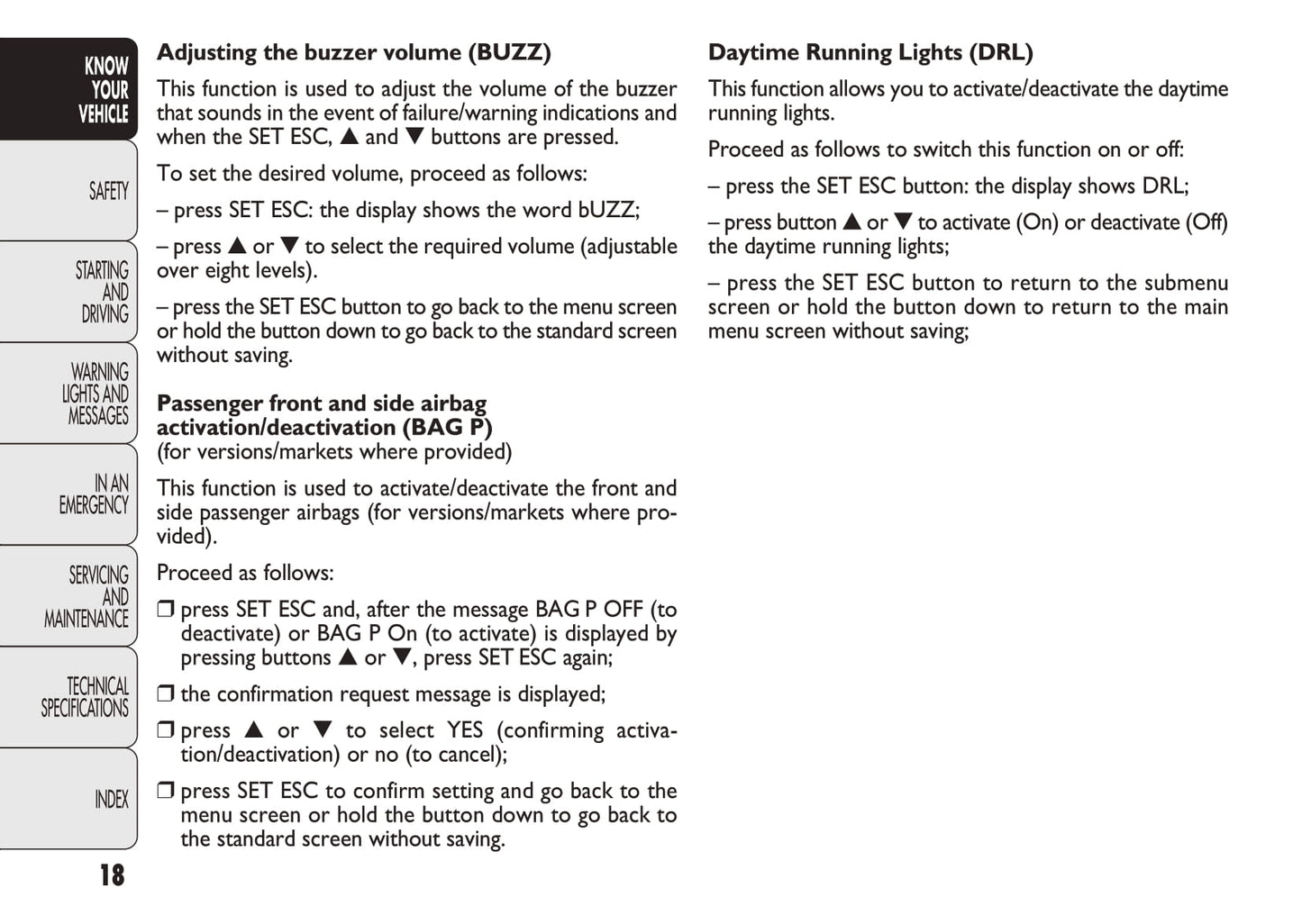 2010-2011 Fiat Doblò Owner's Manual | English