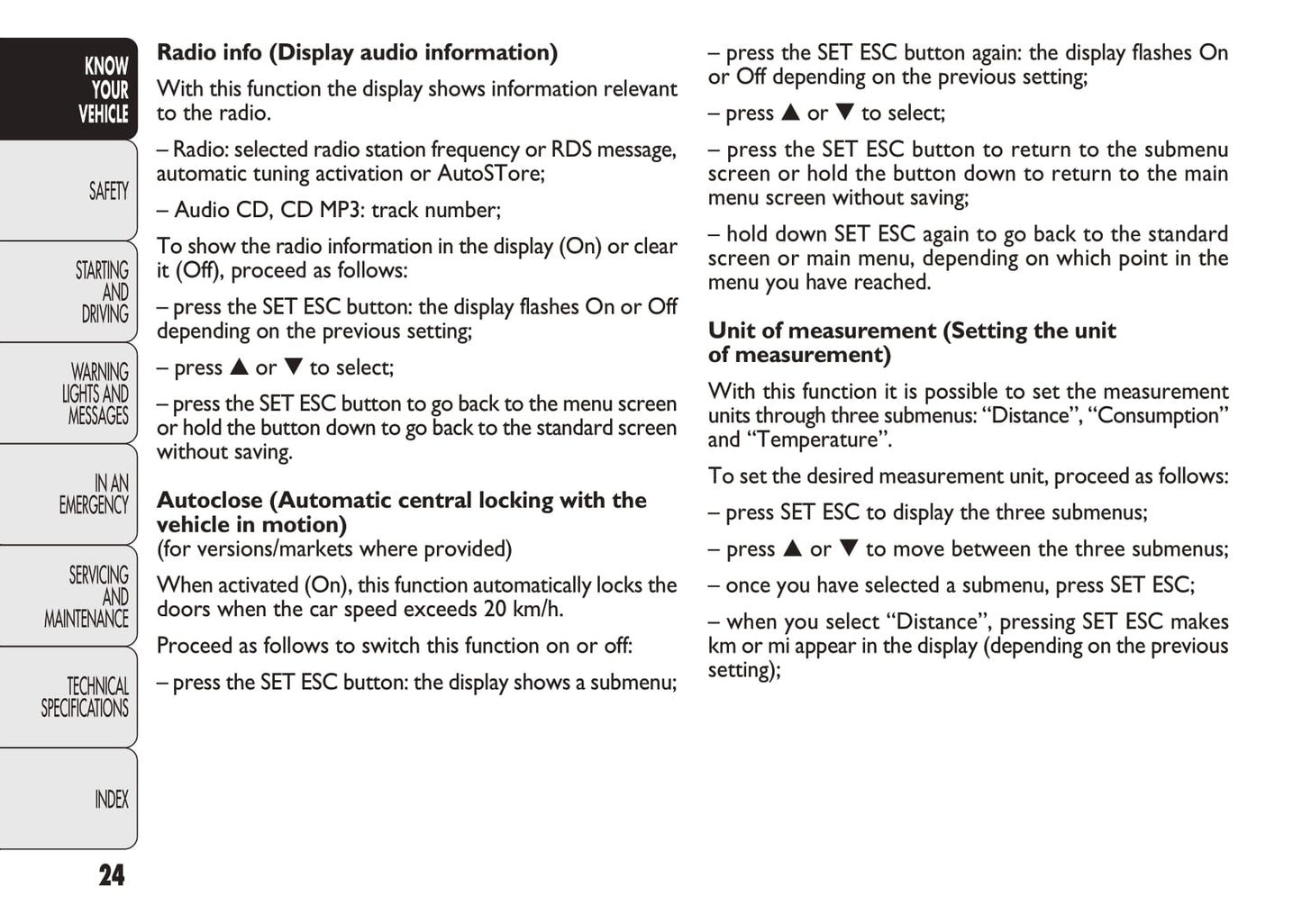 2010-2011 Fiat Doblò Owner's Manual | English
