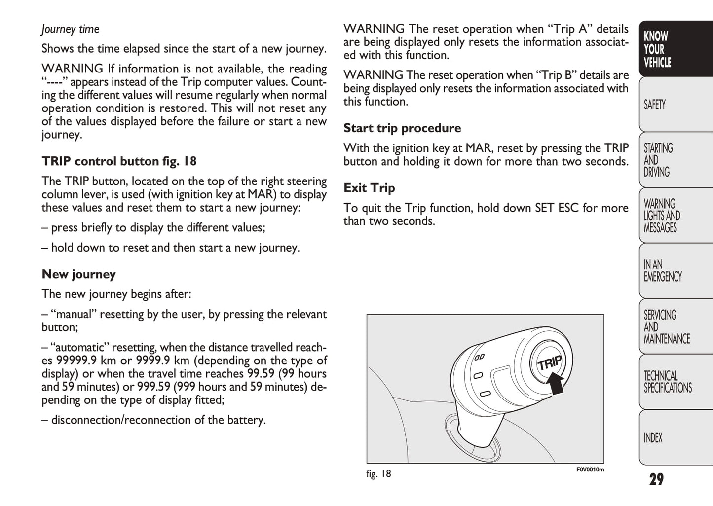 2010-2011 Fiat Doblò Owner's Manual | English