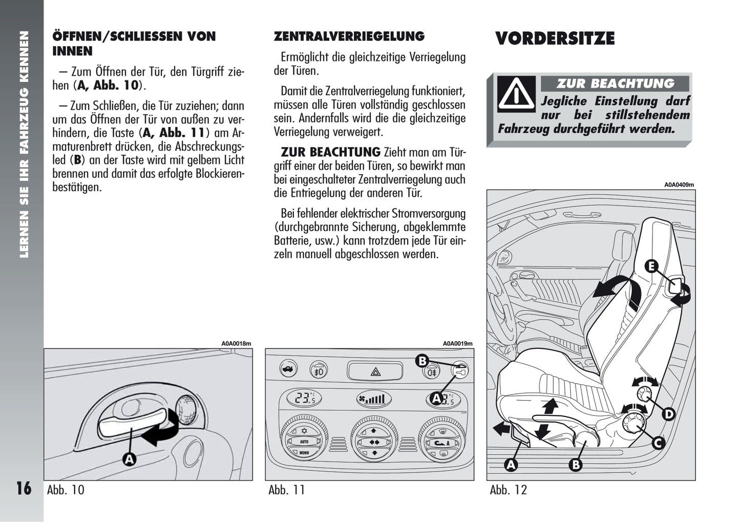 2005-2011 Alfa Romeo 147 GTA Owner's Manual | German