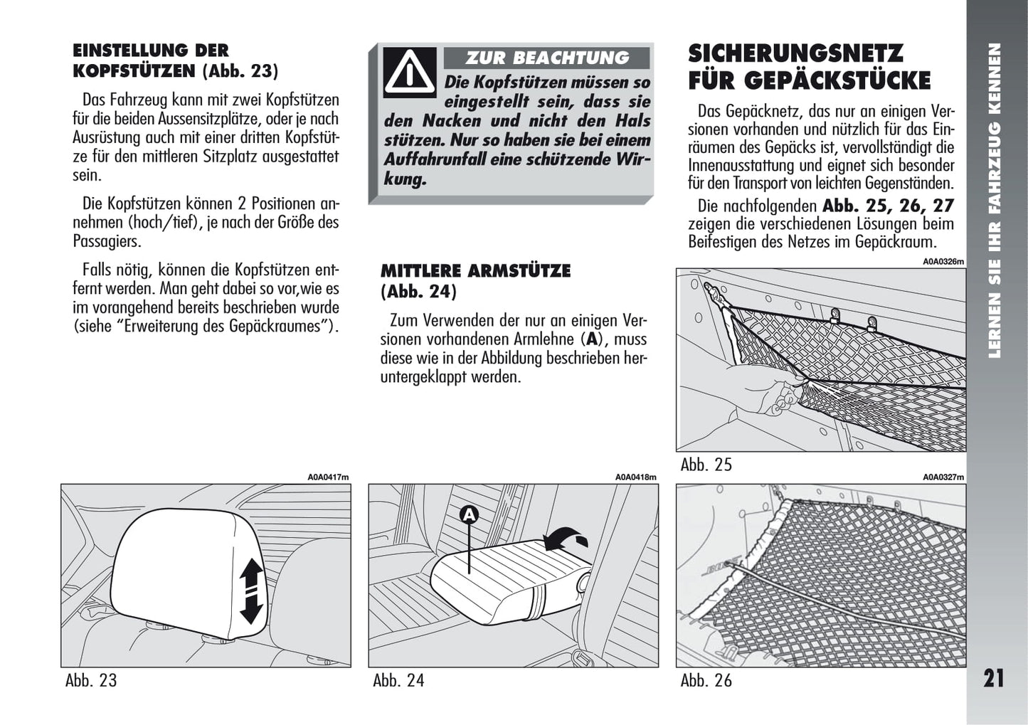 2005-2011 Alfa Romeo 147 GTA Owner's Manual | German