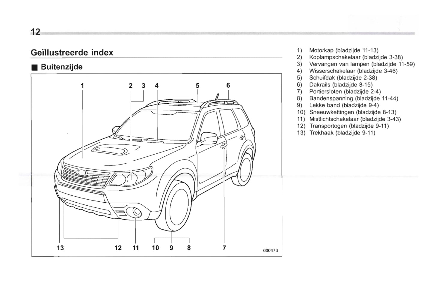 2008-2013 Subaru Forester Manuel du propriétaire | Néerlandais