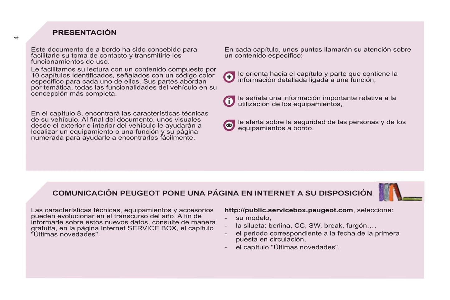 2013-2014 Peugeot 807 Owner's Manual | Spanish