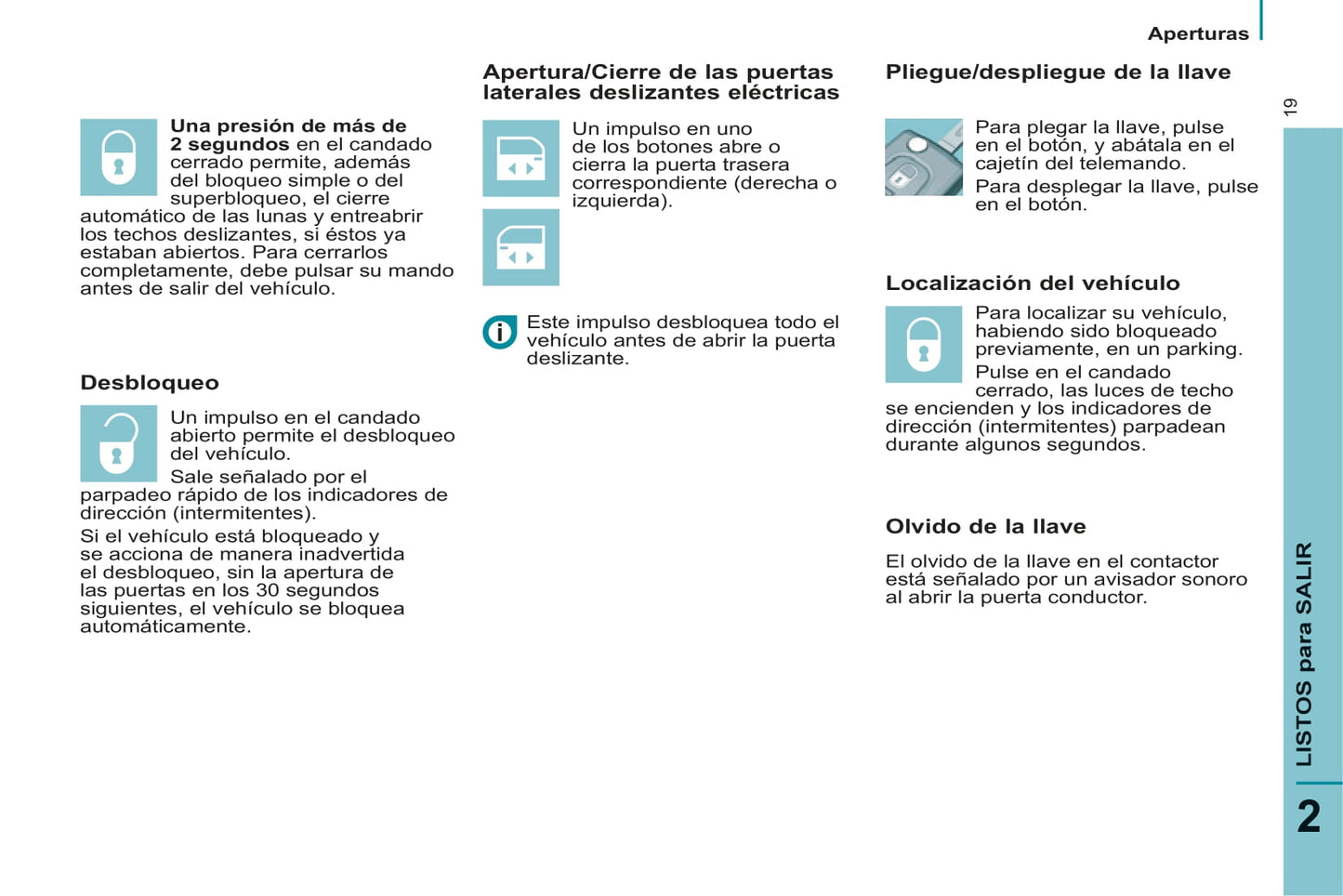 2013-2014 Peugeot 807 Owner's Manual | Spanish