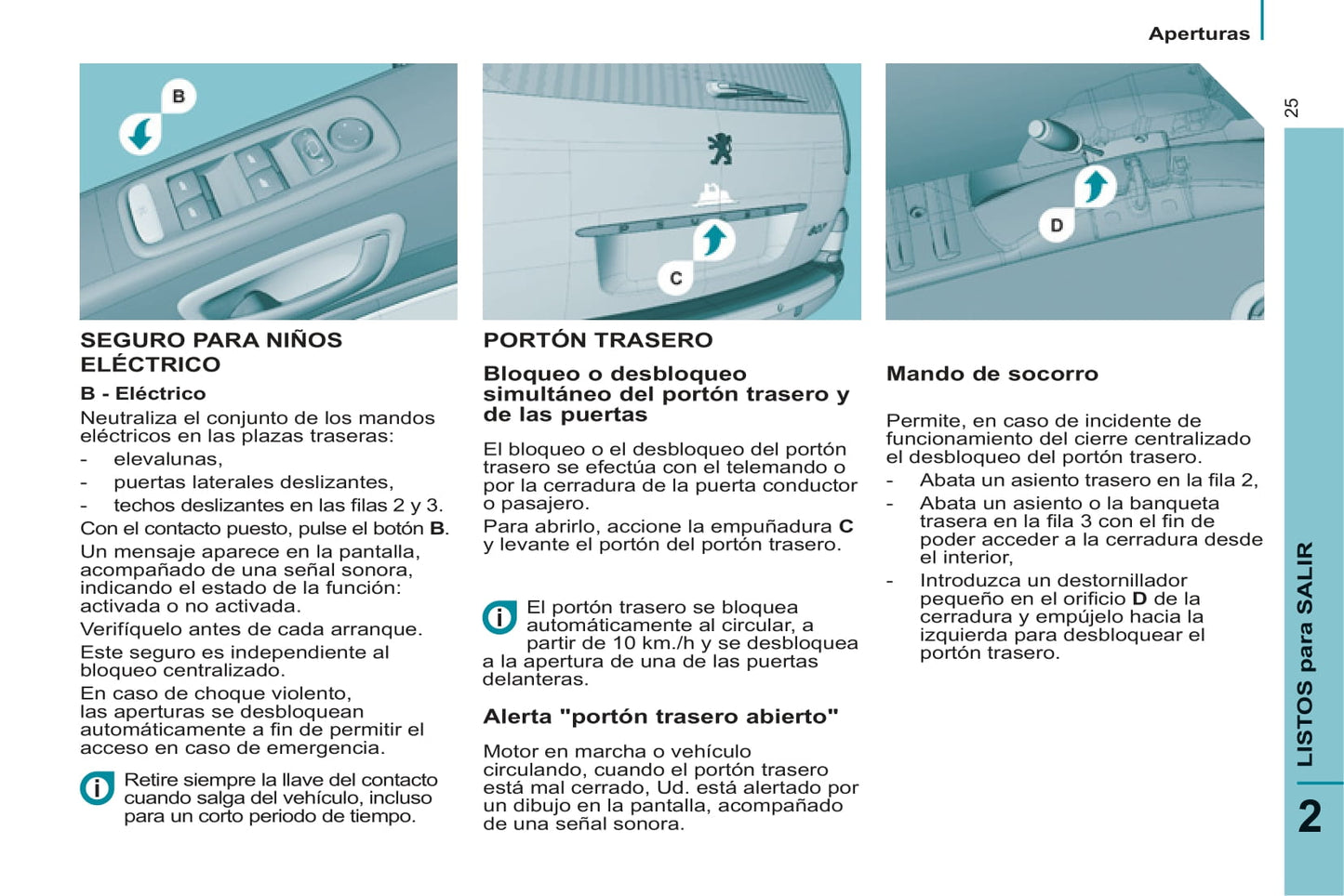 2013-2014 Peugeot 807 Owner's Manual | Spanish