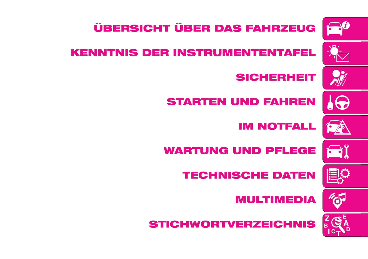 2018-2020 Abarth 124 Spider Owner's Manual | German