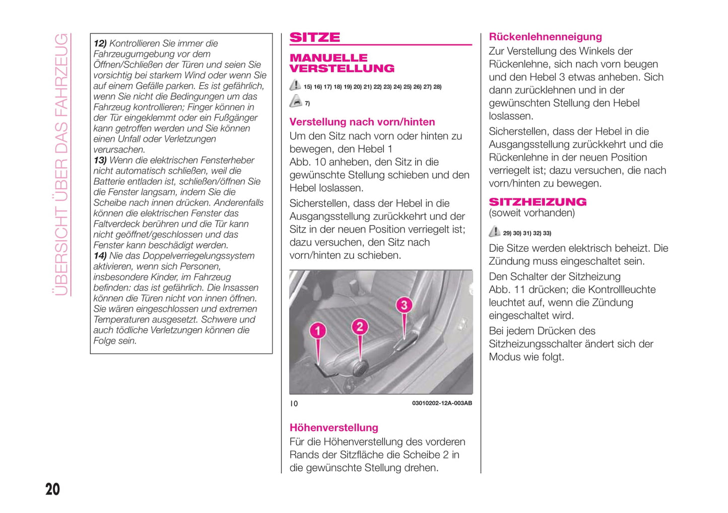 2018-2020 Abarth 124 Spider Owner's Manual | German