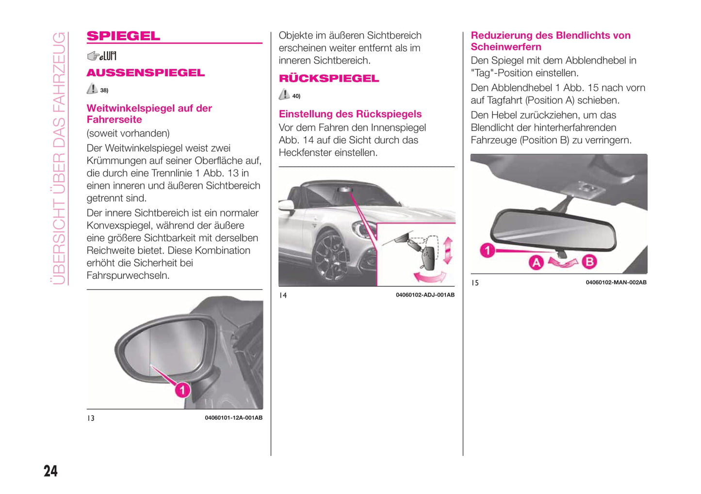 2018-2020 Abarth 124 Spider Owner's Manual | German
