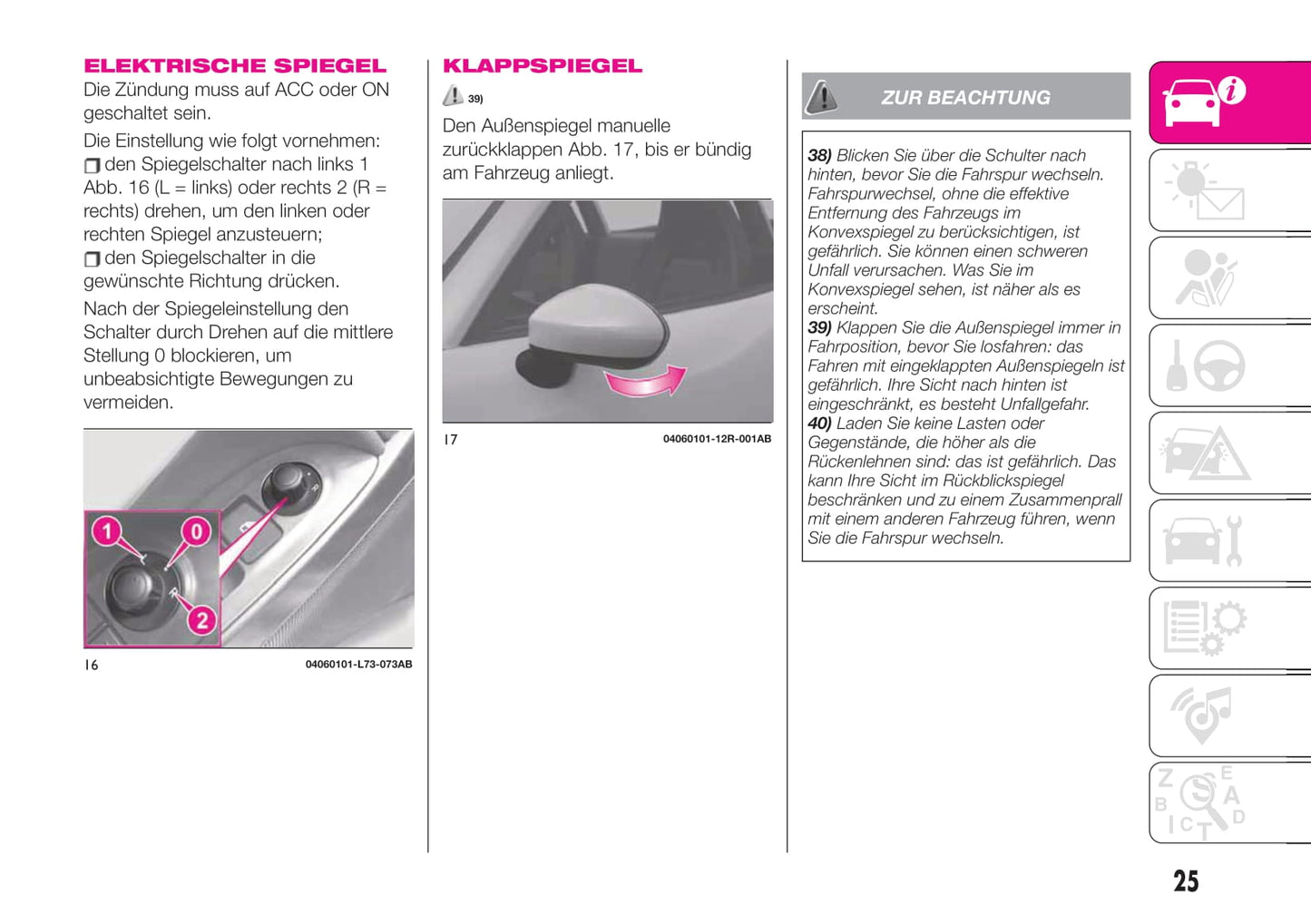 2018-2020 Abarth 124 Spider Owner's Manual | German