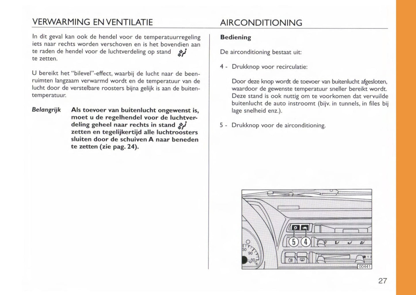 1997-1998 Fiat Cinquecento Owner's Manual | Dutch