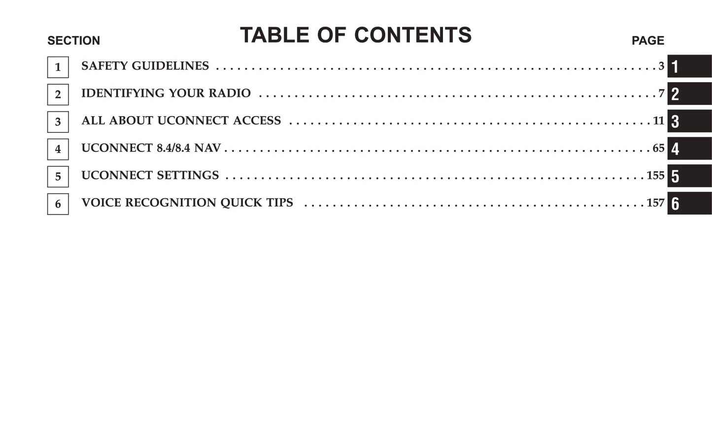 Uconnect 8.4 / 8.4 Nav Supplement Manuel du propriétaire