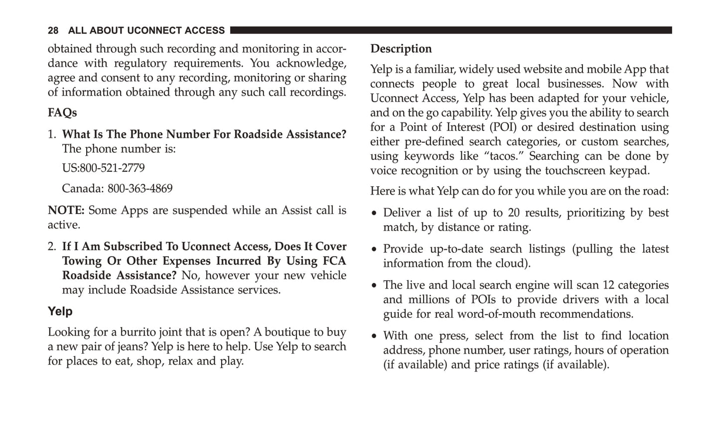 Uconnect 8.4 / 8.4 Nav Supplement Manuel du propriétaire