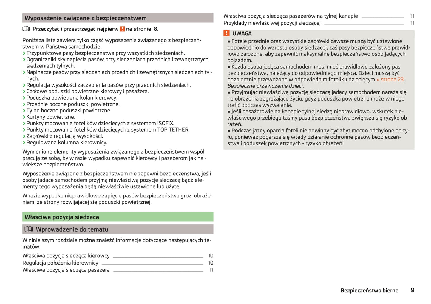 2015-2016 Skoda Superb Owner's Manual | Polish